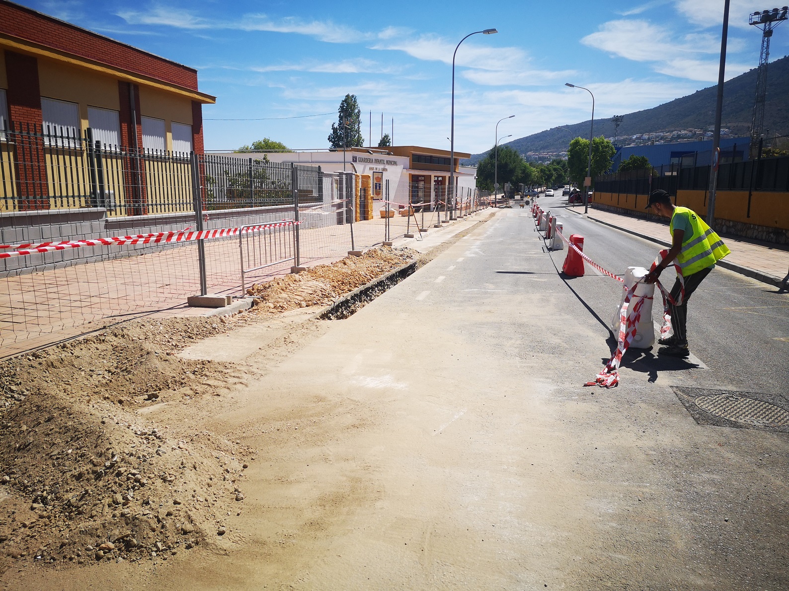Desarrollo de los trabajos en la zona de Ermita del Cerro