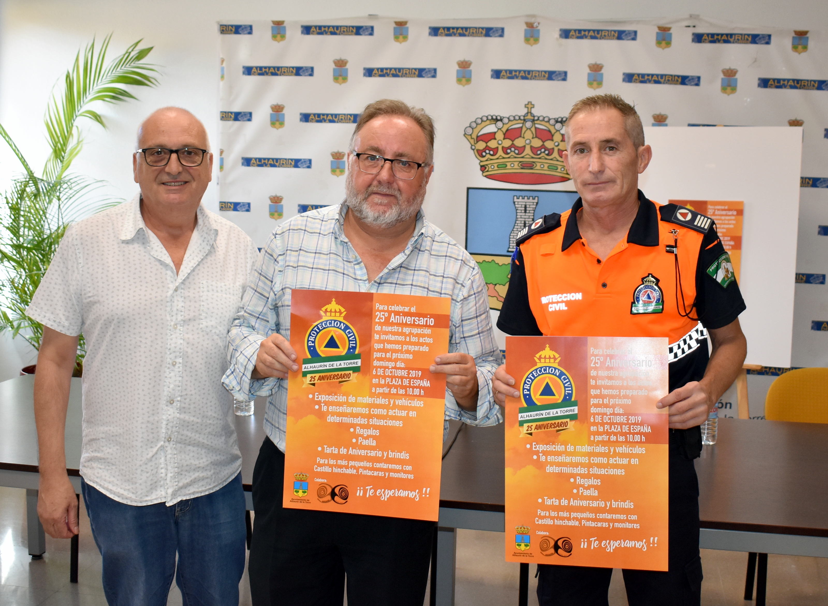 Montesinos, Villanova y Jurado presentan los actos del XXV aniversario de Protección Civil
