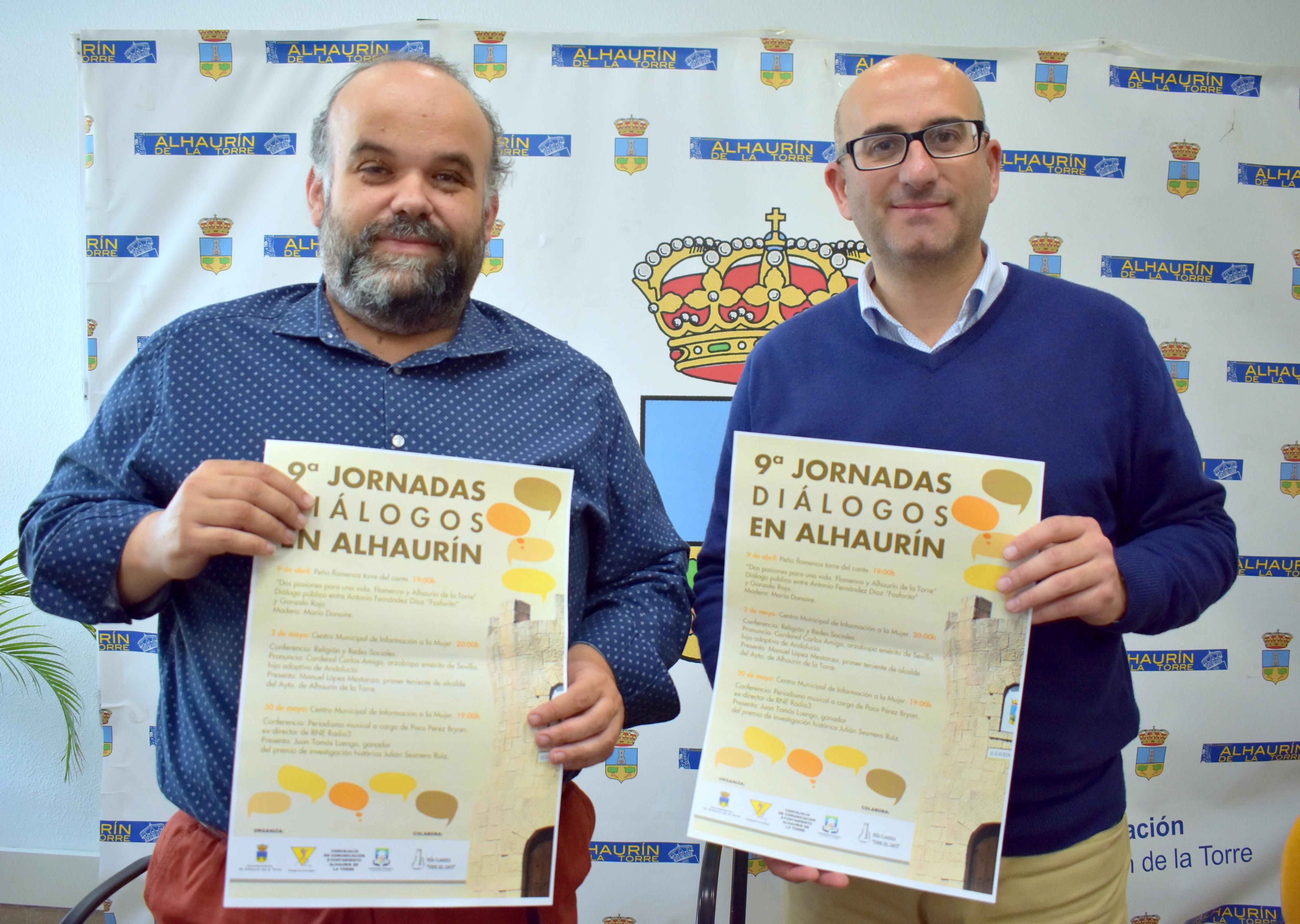 Jesús Castillo y Manuel López presentan las IX Jornadas Diálogos en Alhaurín