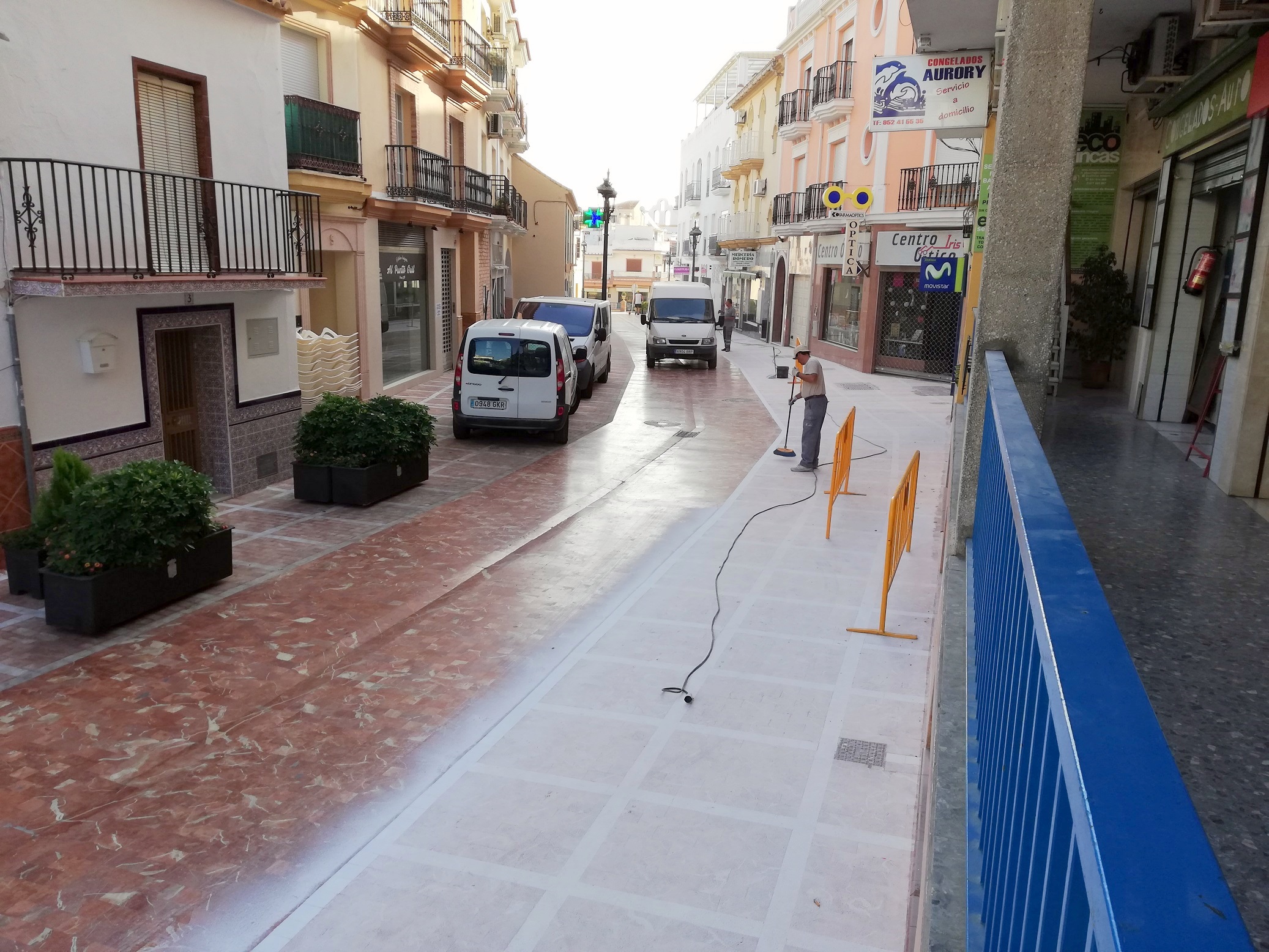 Tratamiento antideslizante en calle Málaga